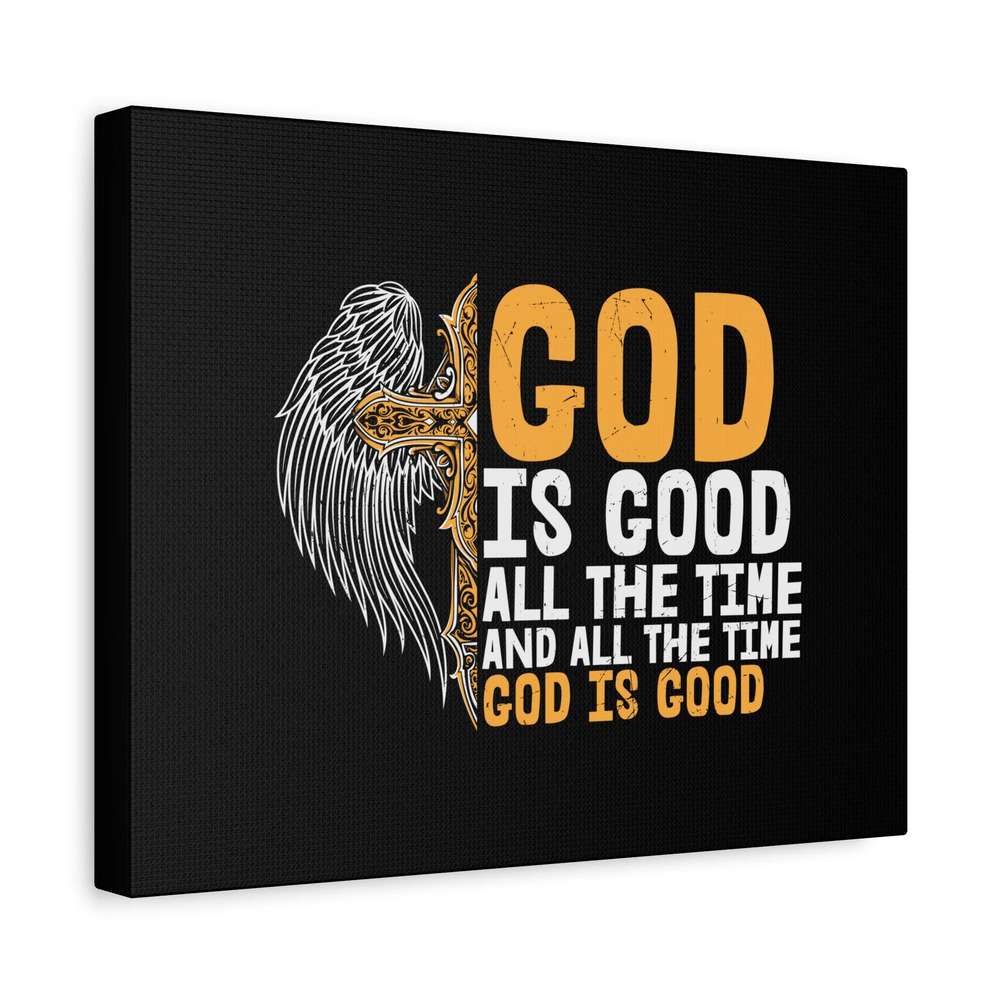 Scripture Canvas God Is Good Psalm 103:8 Yellow Christian Wall Art Bible Verse